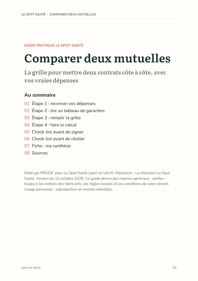 Aperçu de la page 2 de l'ebook Comparer deux mutuelles