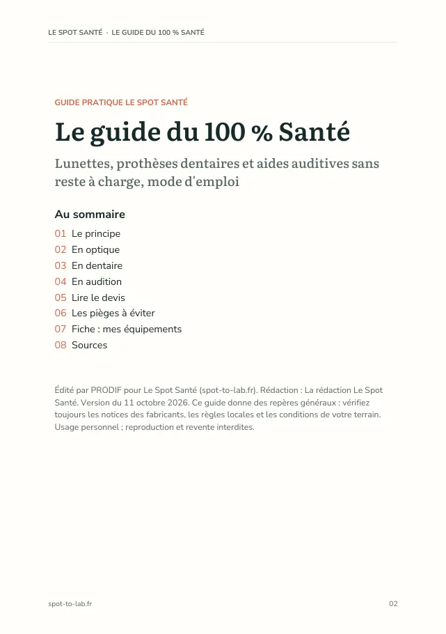 Aperçu de la page 2 de l'ebook Le guide du 100 % Santé