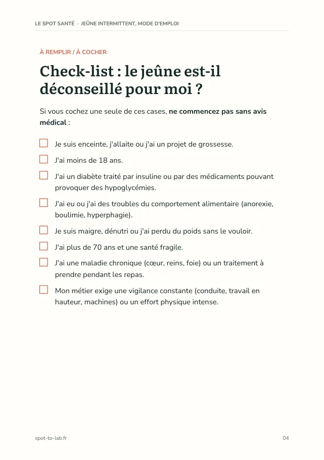 Aperçu de la page 4 de l'ebook Jeûne intermittent, mode d'emploi