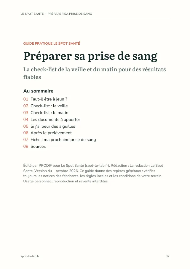 Aperçu de la page 2 de l'ebook Préparer sa prise de sang