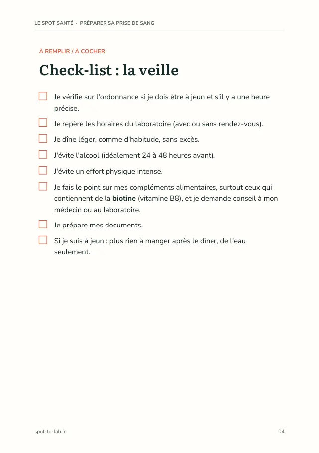 Aperçu de la page 4 de l'ebook Préparer sa prise de sang