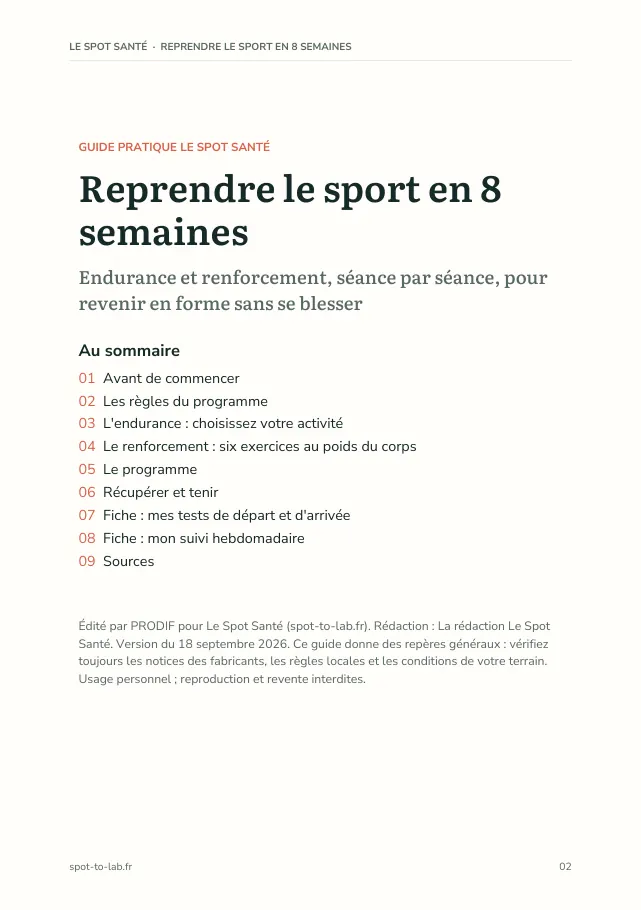 Aperçu de la page 2 de l'ebook Reprendre le sport en 8 semaines